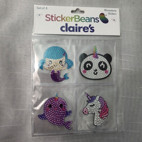 Claire’s StickerBeans Sticker Set + 20-Pair Earring Pack + Lip Gloss Wand Bundle - Picture 5 of 6